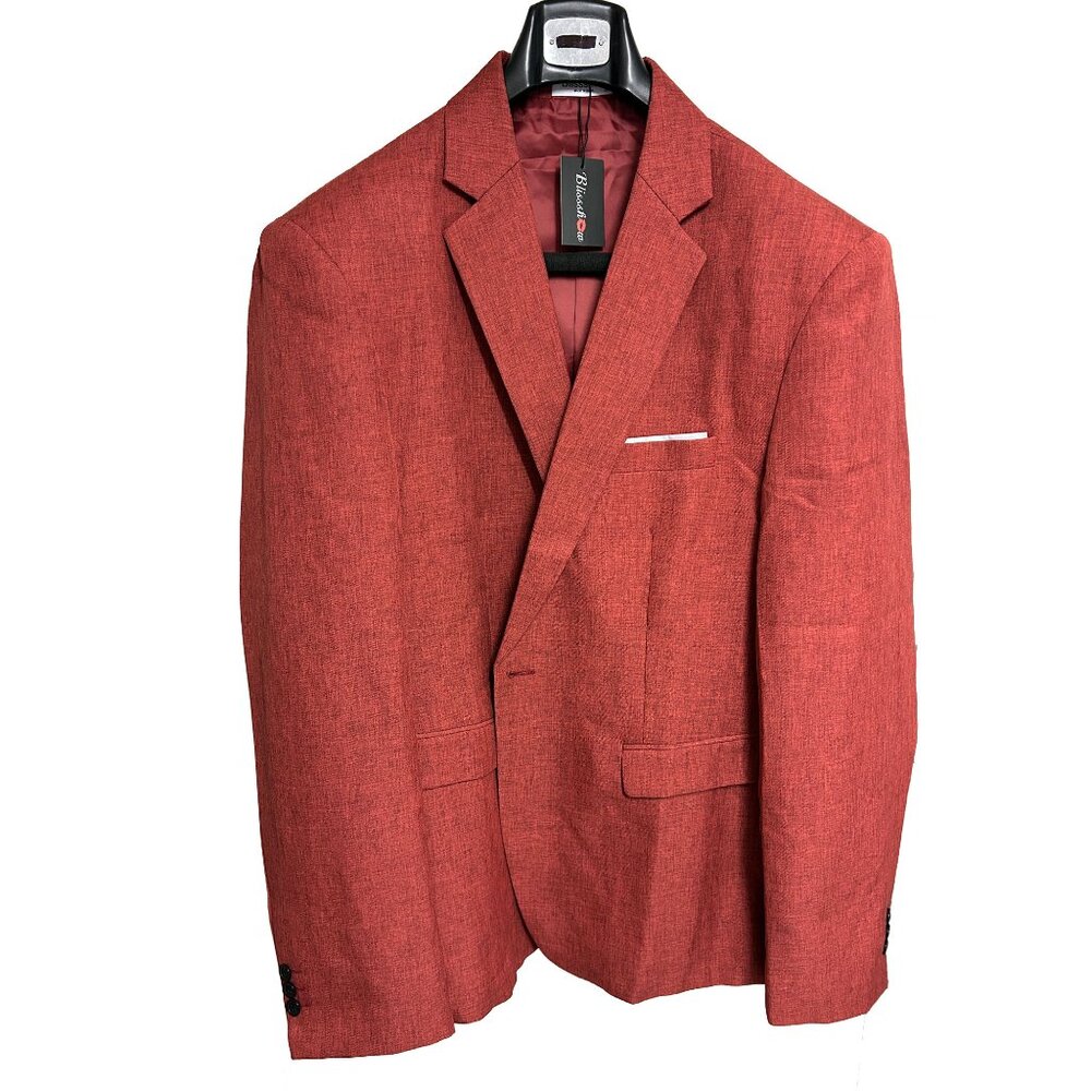 NWOT Mens Sport Coat/Blazer Slim-Fit Casual Lightweight Single-Button - Burgundy